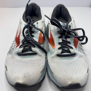 Brooks Adrenaline 21 White and Orange Athletic Shoes Size 6B